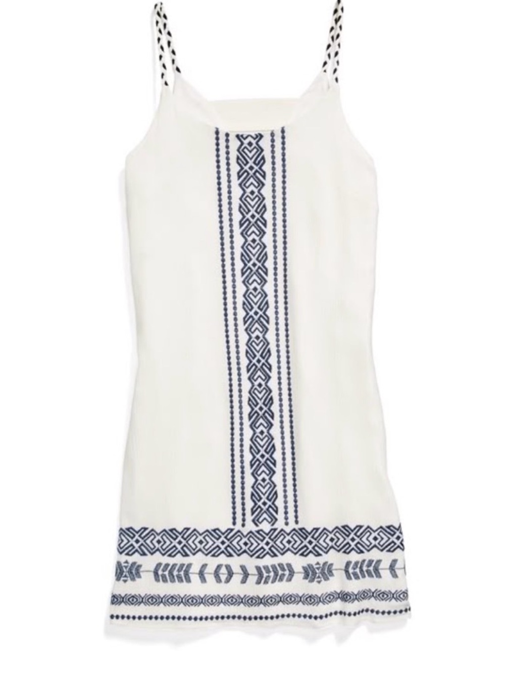 Skies Are Blue White and Navy Summer Sundress - Picture 2 of 7